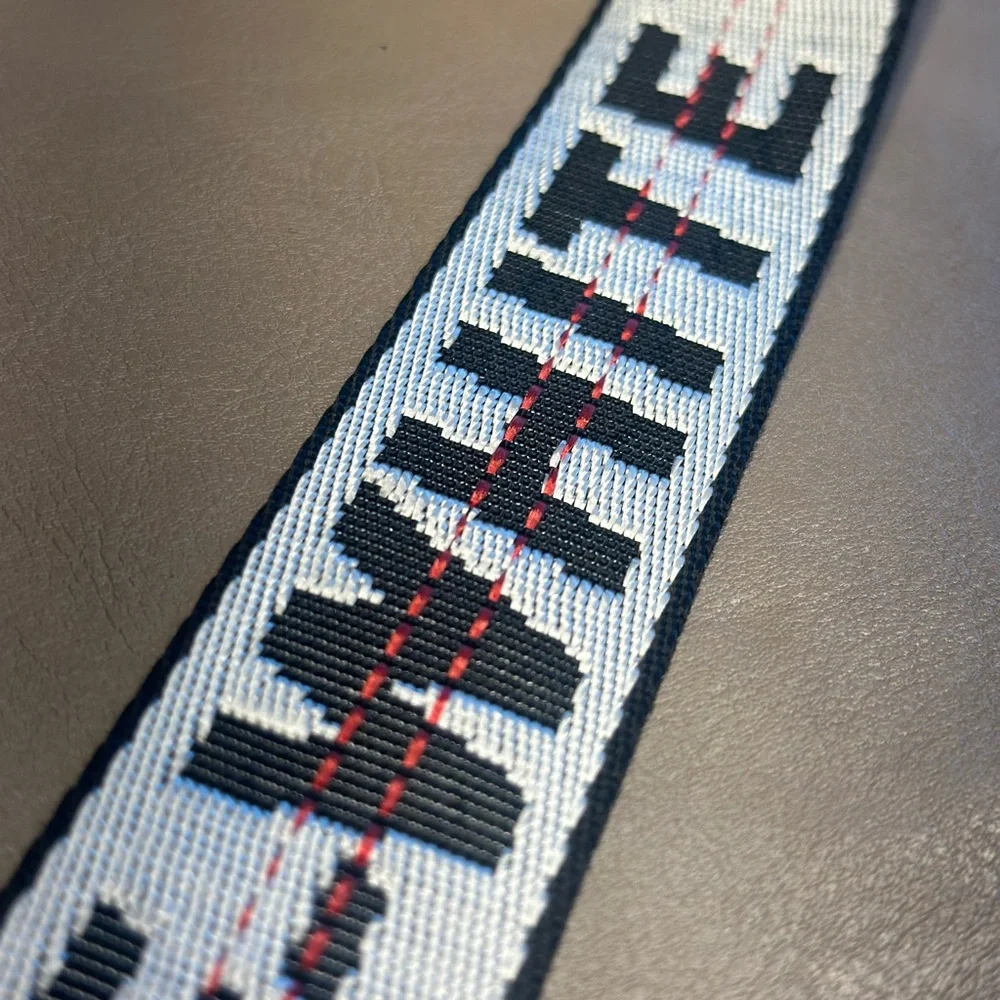 Authentic OFF-WHITE White Industrial Belt Long 200cm Black Hardware Made Italy - Picture 9 of 9